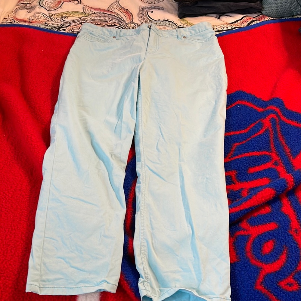 Jjill turquoise crop pants size 12